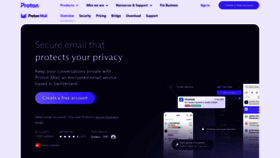 What Protonmail.com website looks like in 2024 