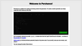 What Perchance.org website looked like in 2024 (1 year ago)