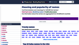 What Popular-babynames.com website looks like in 2024 