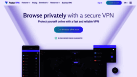 What Protonvpn.com website looks like in 2024 