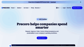 What Precoro.com website looked like in 2024 (1 year ago)