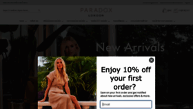 What Paradoxlondon.com website looks like in 2024 