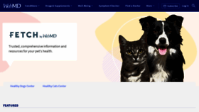 What Pets.webmd.com website looks like in 2024 