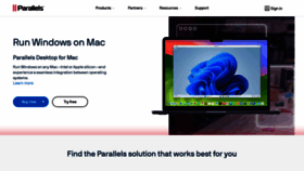 What Parallels.com website looks like in 2024 