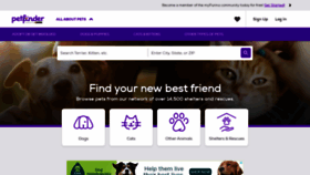 What Petfinder.com website looks like in 2024 