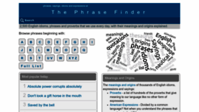 What Phrases.org.uk website looks like in 2024 