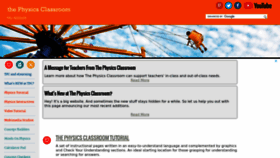 What Physicsclassroom.com website looks like in 2024 