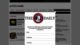What Politicsweb.co.za website looks like in 2024 