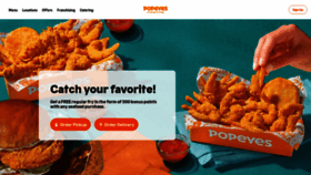 What Popeyes.com website looks like in 2024 