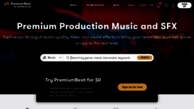 What Premiumbeat.com website looks like in 2024 