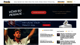 What Pravda.sk website looked like in 2024 (1 year ago)