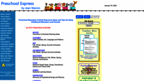 What Preschoolexpress.com website looks like in 2024 
