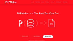 What Phpmaker.dev website looks like in 2024 