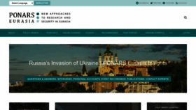What Ponarseurasia.org website looks like in 2024 
