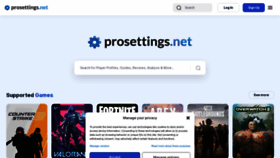 What Prosettings.net website looks like in 2024 