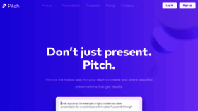 What Pitch.com website looks like in 2024 