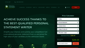 What Personalstatementwriter.com website looks like in 2024 