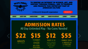 What Pacificpinball.org website looks like in 2024 