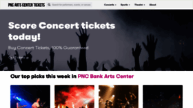 What Pncartscentertickets.com website looks like in 2024 