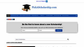 What Pickascholarship.com website looks like in 2024 
