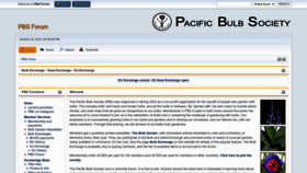 What Pacificbulbsociety.org website looks like in 2024 