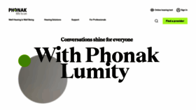 What Phonak.com website looks like in 2024 