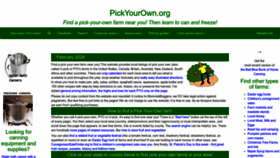 What Pickyourown.org website looks like in 2024 