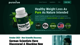 What Puravive.com website looks like in 2024 