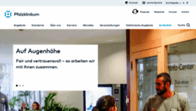 What Pfalzklinikum.de website looks like in 2024 