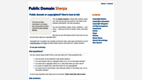 What Publicdomainsherpa.com website looks like in 2024 