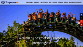 What Pretparken.be website looks like in 2024 