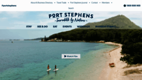What Portstephens.org.au website looks like in 2024 