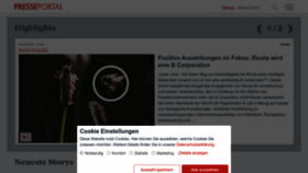 What Presseportal.ch website looked like in 2024 (2 years ago)