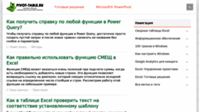 What Pivot-table.ru website looks like in 2024 