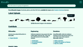 What Phylopic.org website looks like in 2024 
