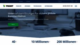 What Promt.de website looks like in 2024 