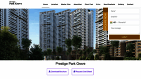 What Prestigesparkgrove.in website looks like in 2024 