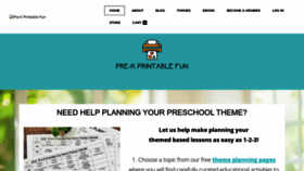 What Prekprintablefun.com website looks like in 2024 