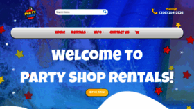 What Partyshoprentals.com website looks like in 2024 