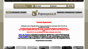 What Pannonlicit.hu website looked like in 2011 (12 years ago)