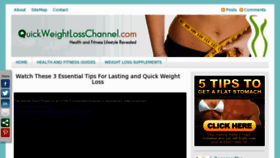What Quickweightlosschannel.com website looked like in 2012 (11 years ago)