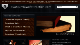 What Quantumlawofattraction.com website looked like in 2012 (11 years ago)