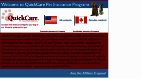 What Quickcarepetinsurance.com website looked like in 2013 (11 years ago)