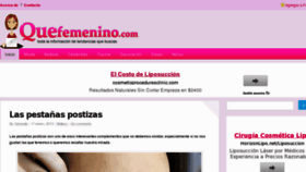 What Quefemenino.com website looked like in 2013 (11 years ago)