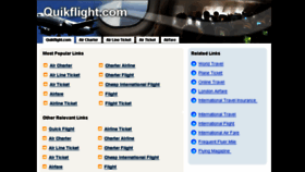 What Quikflight.com website looked like in 2013 (10 years ago)