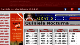 What Quiniela1.com.ar website looked like in 2014 (10 years ago)