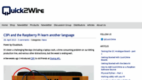 What Quick2wire.com website looked like in 2014 (9 years ago)