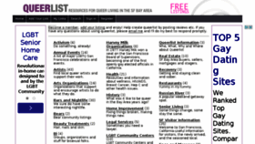 What Queerlist.org website looked like in 2014 (9 years ago)