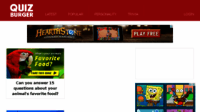 What Quizburger.com website looked like in 2015 (8 years ago)