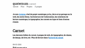What Quaternum.net website looked like in 2016 (8 years ago)